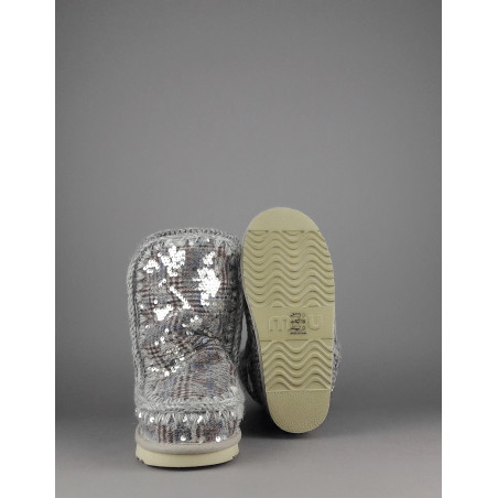 Mou Eskimo 24 Donna Montone Double-Face Tartan Marrone Beige Pailettes Prezzo 300,00