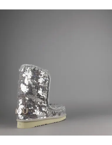 Mou /// Sa Eskimo 24 Donna Montone Double-Face Tartan Marrone Beige Pailettes Prezzo 300,00