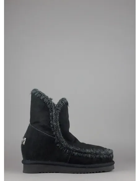 Mou Eskimo Wedge Donna Montone Double-Face Nero Prezzo 260,00