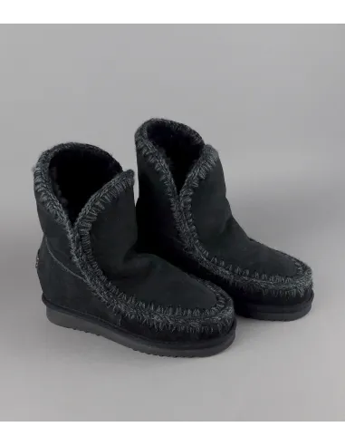 Mou / / Eskimo Wedge Donna Montone Double-Face Nero Prezzo 260,00