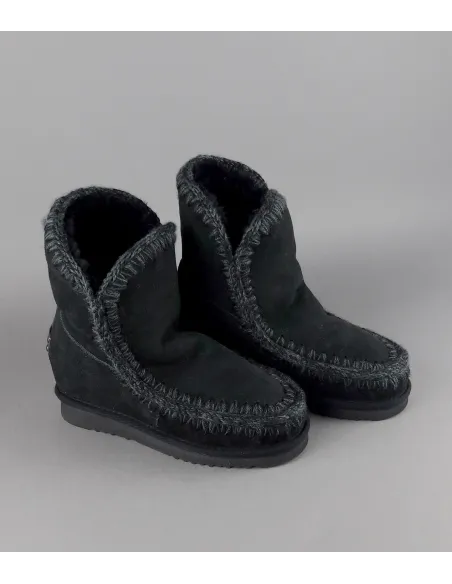 Mou Eskimo Wedge Donna Montone Double-Face Nero Prezzo 260,00