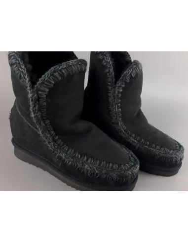 Mou / / Eskimo Wedge Donna Montone Double-Face Nero Prezzo 260,00