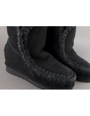 Mou / / Eskimo Wedge Donna Montone Double-Face Nero Prezzo 260,00