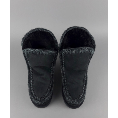 Mou Eskimo Wedge Donna Montone Double-Face Nero Prezzo 260,00