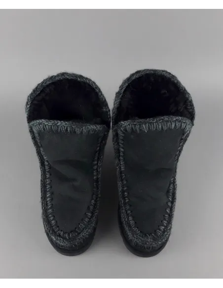 Mou Eskimo Wedge Donna Montone Double-Face Nero Prezzo 260,00