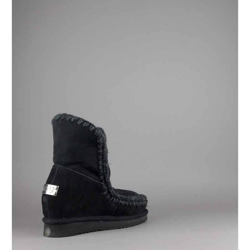 Mou Eskimo Wedge Donna Montone Double-Face Nero Prezzo 260,00