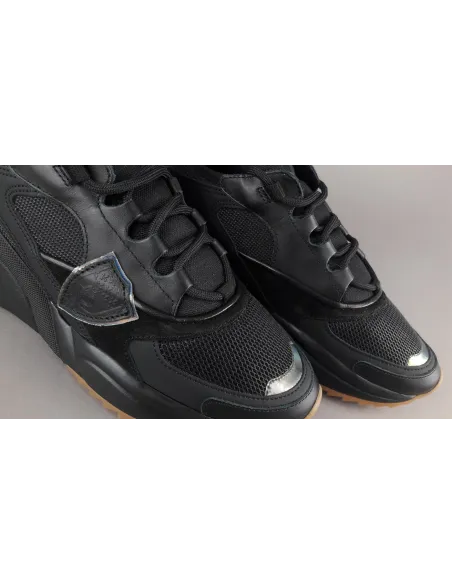 Philippe Model Sneakers Donna Eze Pelle Camoscio Tela Nero Prezzo 350,00