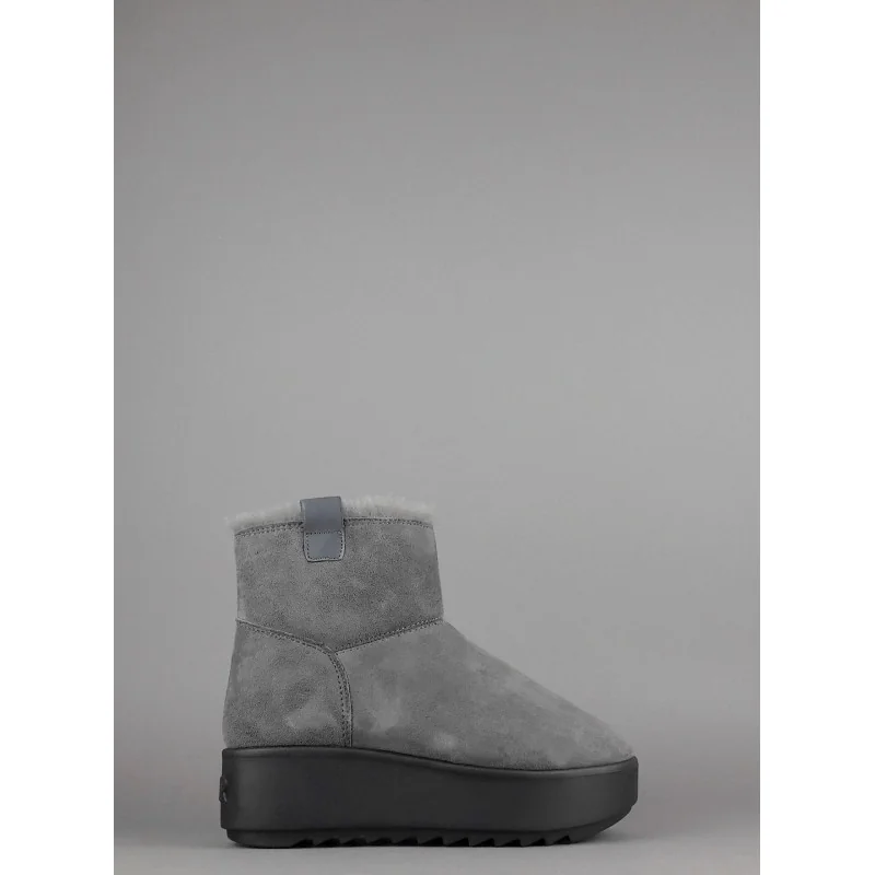 Hoor Tronchetto Donna Camoscio Montone Shearling Grigio Scuro Prezzo 180,00