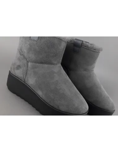 Hoor Tronchetto Donna Camoscio Montone Shearling Grigio Scuro Prezzo 180,00