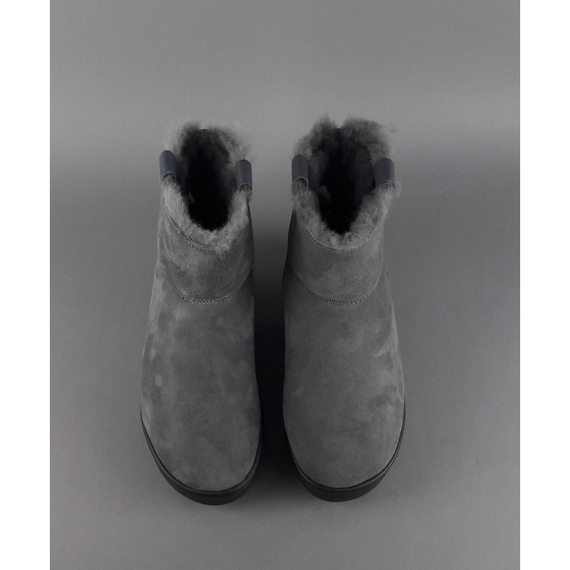 Hoor Tronchetto Donna Camoscio Montone Shearling Grigio Scuro Prezzo 180,00