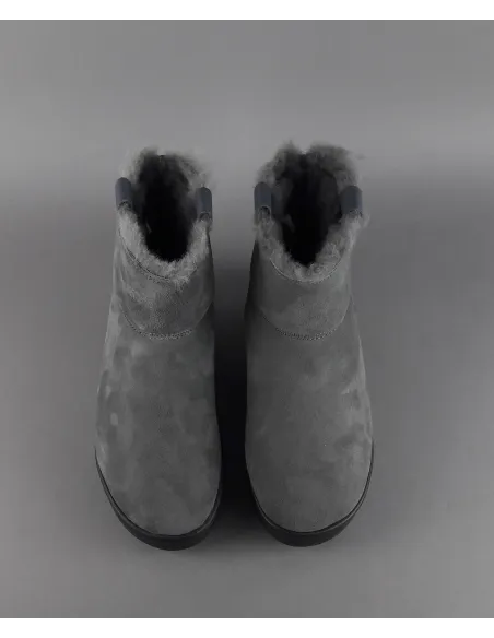 Hoor Tronchetto Donna Camoscio Montone Shearling Grigio Scuro Prezzo 180,00