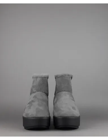 Hoor Tronchetto Donna Camoscio Montone Shearling Grigio Scuro Prezzo 180,00