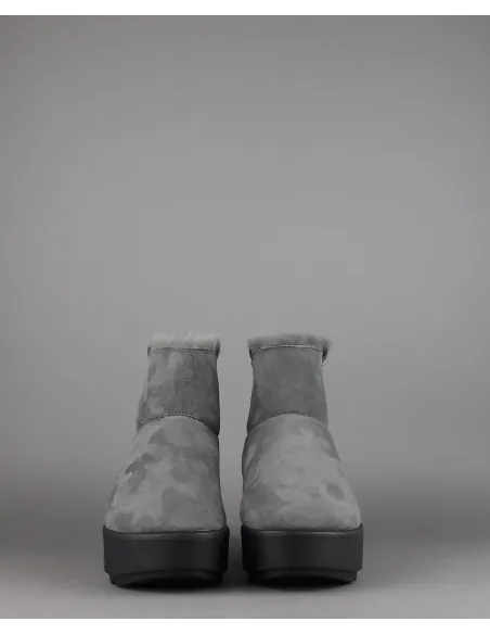 Hoor Tronchetto Donna Camoscio Montone Shearling Grigio Scuro Prezzo 180,00