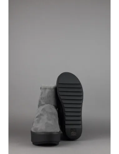 Hoor Tronchetto Donna Camoscio Montone Shearling Grigio Scuro Prezzo 180,00
