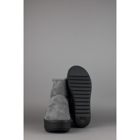 Hoor Tronchetto Donna Camoscio Montone Shearling Grigio Scuro Prezzo 180,00