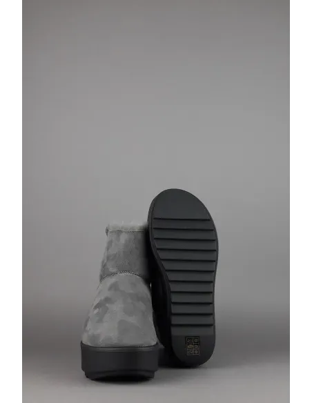 Hoor Tronchetto Donna Camoscio Montone Shearling Grigio Scuro Prezzo 180,00