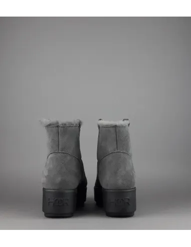 Hoor Tronchetto Donna Camoscio Montone Shearling Grigio Scuro Prezzo 180,00