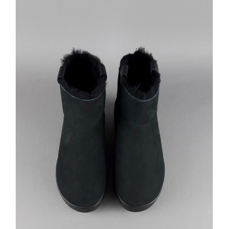Hoor Tronchetto Donna Camoscio Montone Shearling Nero Prezzo 180,00