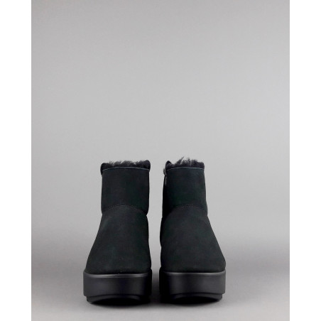 Hoor Tronchetto Donna Camoscio Montone Shearling Nero Prezzo 180,00