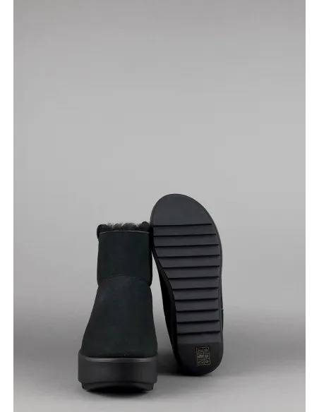 Hoor Tronchetto Donna Camoscio Montone Shearling Nero Prezzo 180,00