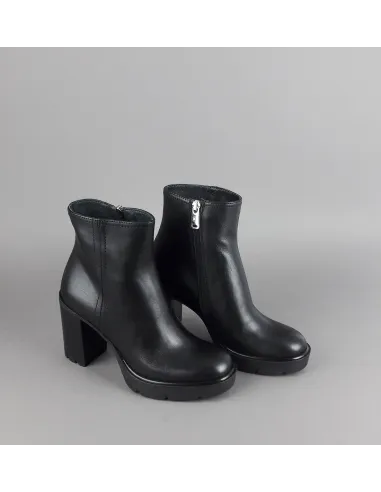 Janet Sport Tronchetto Donna Amanda Pelle Nero Zip Laterale Prezzo 170,00