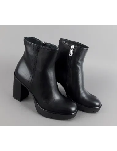 Janet Sport Tronchetto Donna Amanda Pelle Nero Zip Laterale Prezzo 170,00