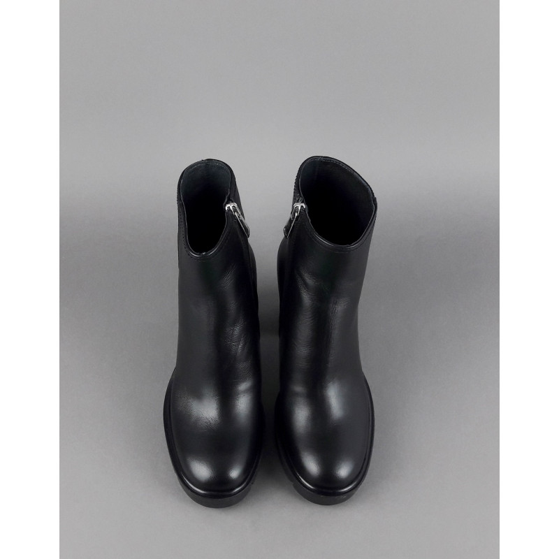 Janet Sport Tronchetto Donna Amanda Pelle Nero Zip Laterale Prezzo 170,00