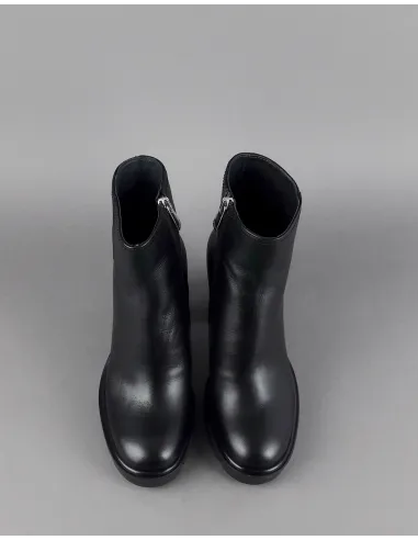 Janet Sport Tronchetto Donna Amanda Pelle Nero Zip Laterale Prezzo 170,00