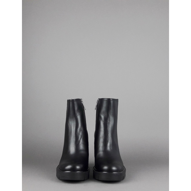 Janet Sport Tronchetto Donna Amanda Pelle Nero Zip Laterale Prezzo 170,00