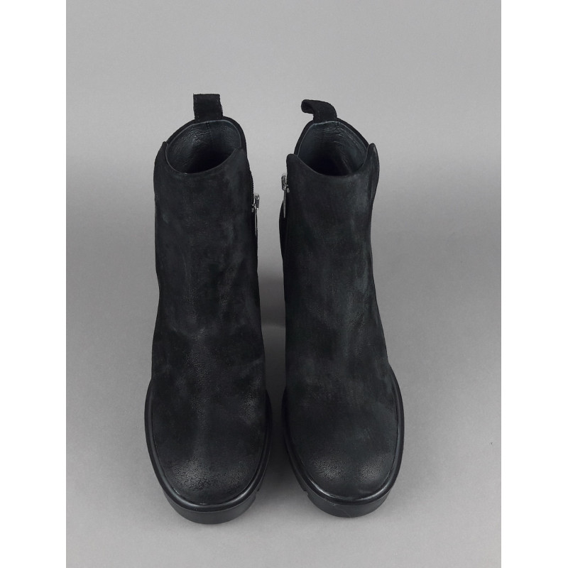 Janet Sport Tronchetto Donna Cicuta Camoscio Nero Prezzo 170,00