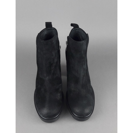 Janet Sport Tronchetto Donna Cicuta Camoscio Nero Prezzo 170,00