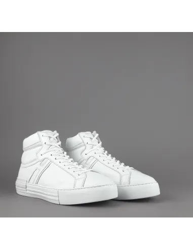 Hogan " Hi-Top Rebel Uomo Pelle Nappa Bianco H Lunga Prezzo 370,00