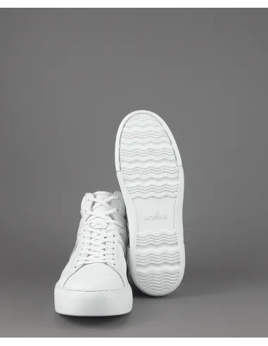 Hogan " Hi-Top Rebel Uomo Pelle Nappa Bianco H Lunga Prezzo 370,00