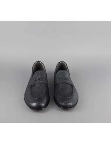 Fratelli Rossetti Mocassino Uomo Pelle Stampa Spiga Blu Scuro Prezzo 285,00