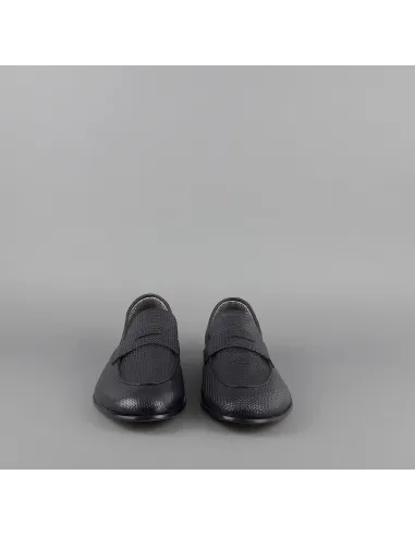 Fratelli Rossetti Mocassino Uomo Pelle Stampa Spiga Blu Scuro Prezzo 285,00