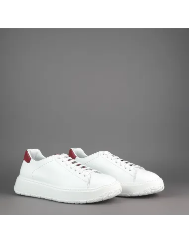 Fratelli Rossetti Sneakers Uomo Pelle Banco Talloncino Rosso Prezzo 320,00