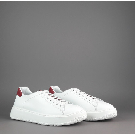 Fratelli Rossetti Sneakers Uomo Pelle Banco Talloncino Rosso Prezzo 320,00