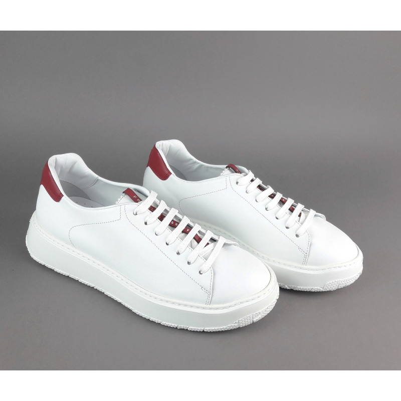 Fratelli Rossetti Sneakers Uomo Pelle Banco Talloncino Rosso Prezzo 320,00