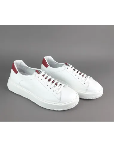 Fratelli Rossetti Sneakers Uomo Pelle Banco Talloncino Rosso Prezzo 320,00