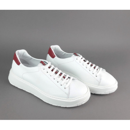 Fratelli Rossetti Sneakers Uomo Pelle Banco Talloncino Rosso Prezzo 320,00