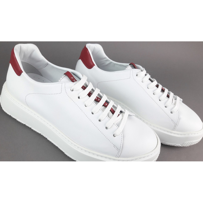 Fratelli Rossetti Sneakers Uomo Pelle Banco Talloncino Rosso Prezzo 320,00
