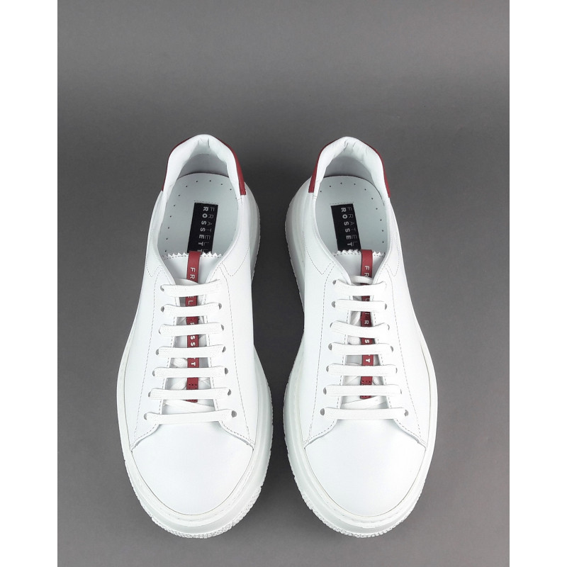 Fratelli Rossetti Sneakers Uomo Pelle Banco Talloncino Rosso Prezzo 320,00