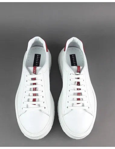 Fratelli Rossetti Sneakers Uomo Pelle Banco Talloncino Rosso Prezzo 320,00