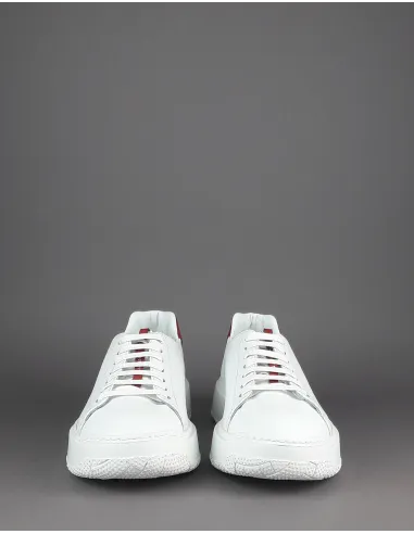 Fratelli Rossetti Sneakers Uomo Pelle Banco Talloncino Rosso Prezzo 320,00