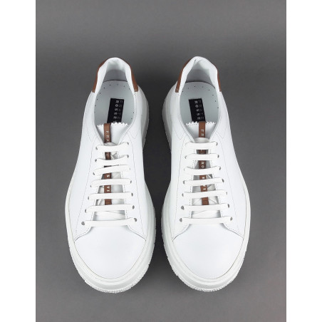 Fratelli Rossetti Sneakers Uomo Pelle Banco Talloncino Marrone Chiaro Prezzo 320,00