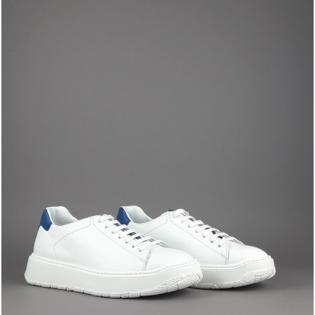 Fratelli Rossetti Sneakers Uomo Pelle Banco Talloncino Blu Avion Prezzo 320,00