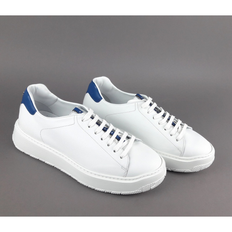 Fratelli Rossetti Sneakers Uomo Pelle Banco Talloncino Blu Avion Prezzo 320,00