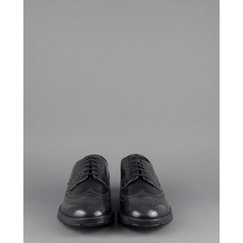 Fratelli Rossetti /// Derby Uomo Pelle Spazzolata Antracite Bucature All'Inglese Prezzo 320,00