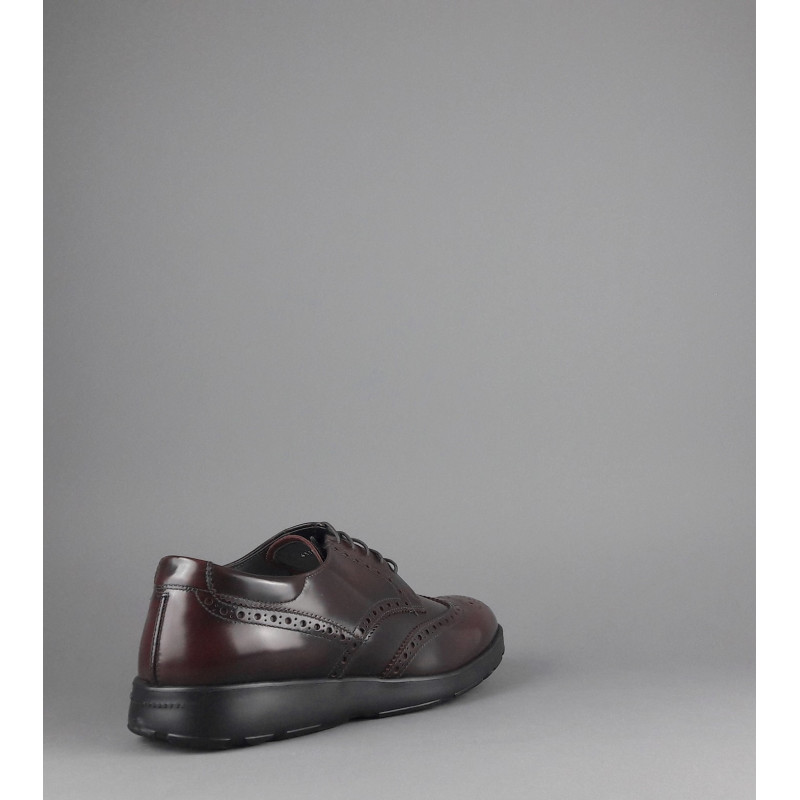 Fratelli Rossetti Derby Uomo Pelle Spazzolata Bordeaux Bucature All'Inglese Prezzo 320,00