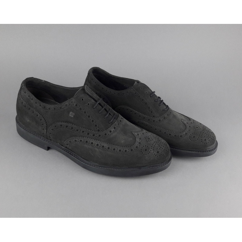 Fratelli Rossetti Francesina Uomo Camoscio Antracite Bucature All'Inglese Prezzo 320,00